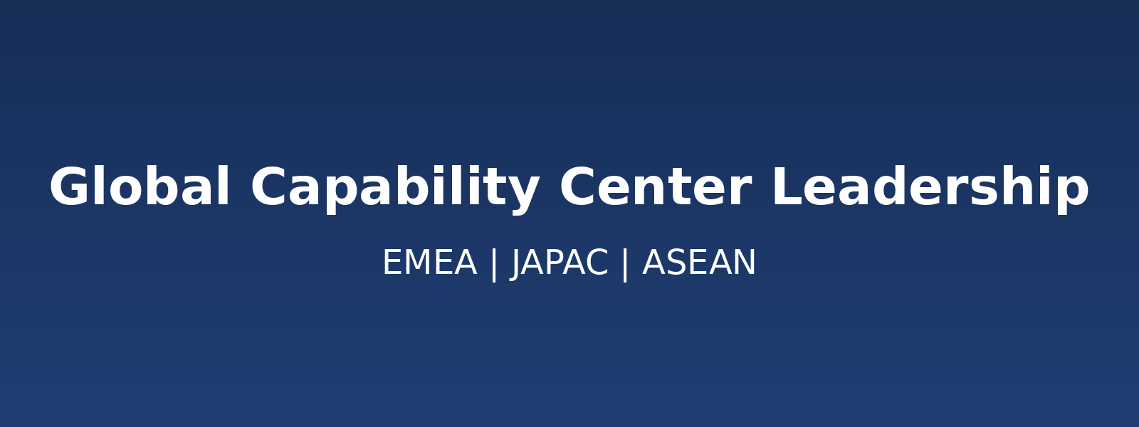 Global Capability Center Leadership